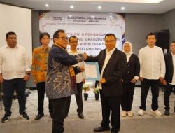 Ketua Umum SMSI Kukuhkan Pokja Newsroom Jaga Desa di Lampung, Ikhtiar Menyumbat Kebocoran Dana Desa